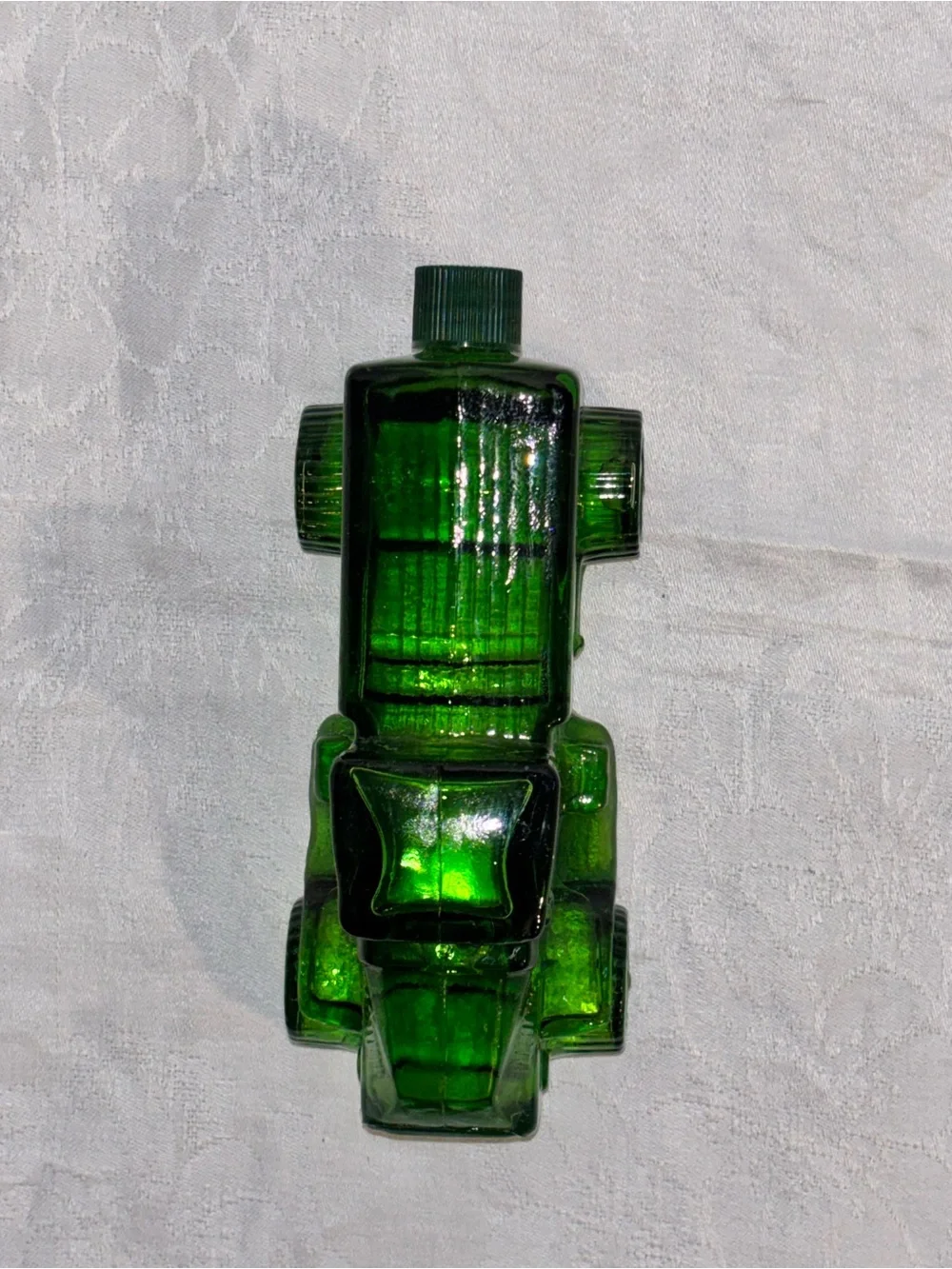 Vintage Avon Big Mack Windjammer After Shave 6 Oz Green Glass Truck Decanter 70s